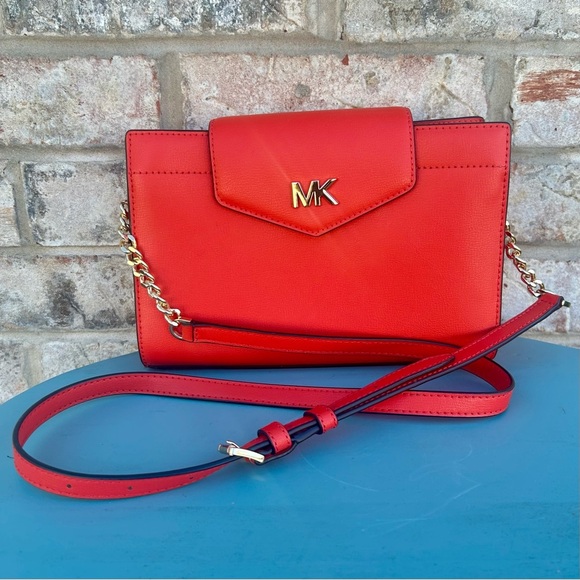 Michael Kors Mott Mandarin Saffiano Leather Envelope Crossbody Bag – BNWOT